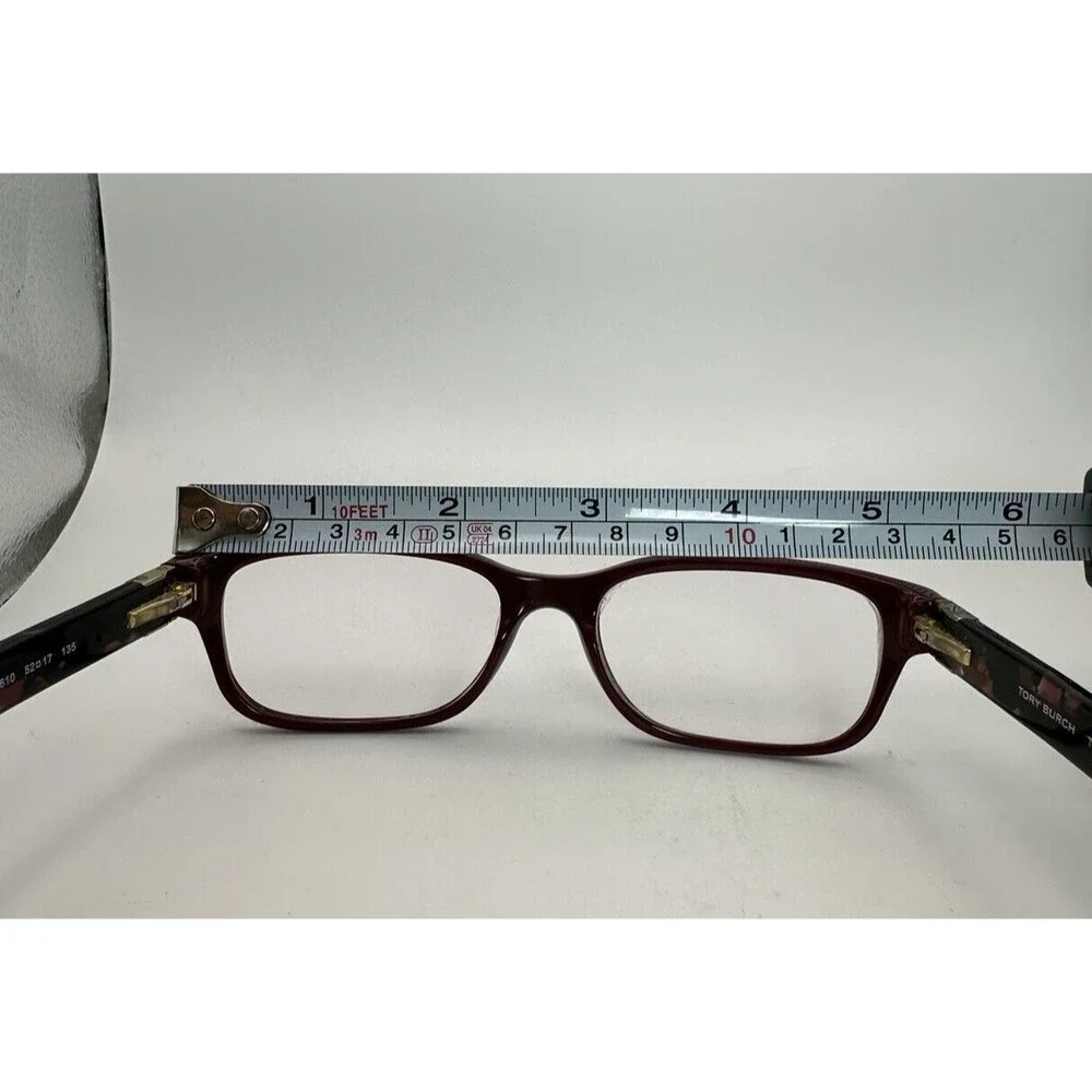 Tory Burch Bordeaux Tortoise Shell Eyeglasses Frame w/ Case Elegance Luxury